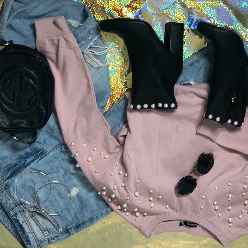 Pink Pearl Long Sleeve Crew Neck